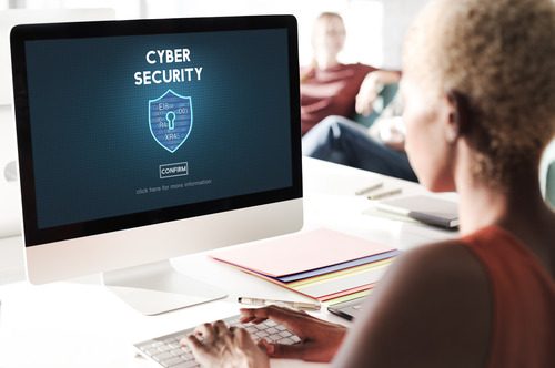 Girl studying cyber security diploma online