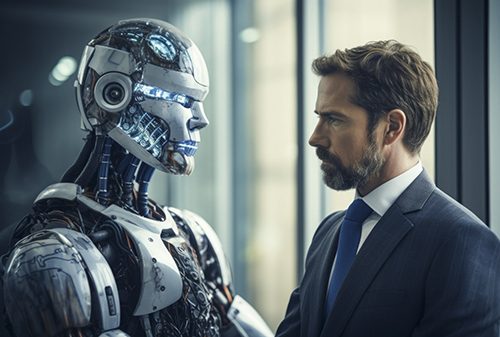 A ruggedly handsome author interviews a popular AI tool in order to glean insights into 2024