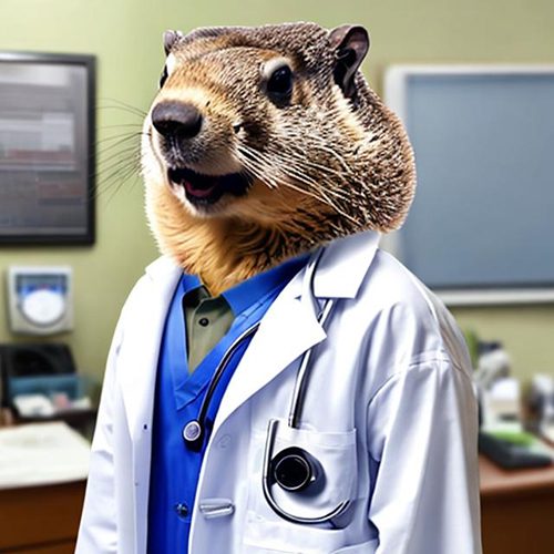 An adorable groundhog doctor ponders the state of the Canadian healthcare system