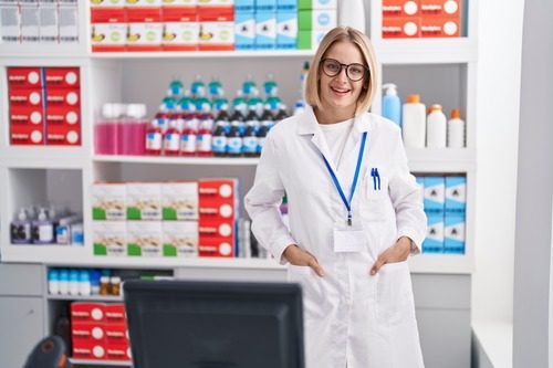 Female Pharmacist working at a Pharmacy 