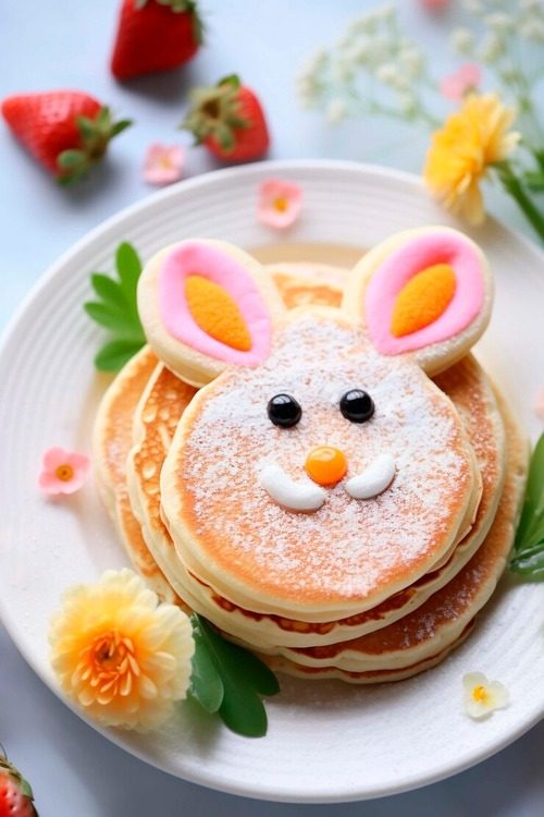 Pan cake in a bunny shape