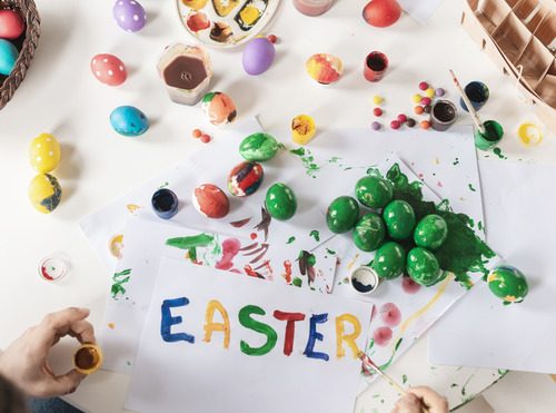 Image showing painting with easter eggs