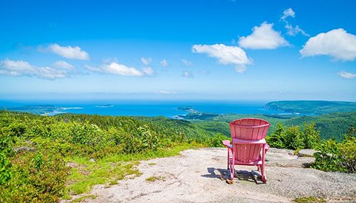 Scenic view overlooking Cape Breton, Nova Scotia