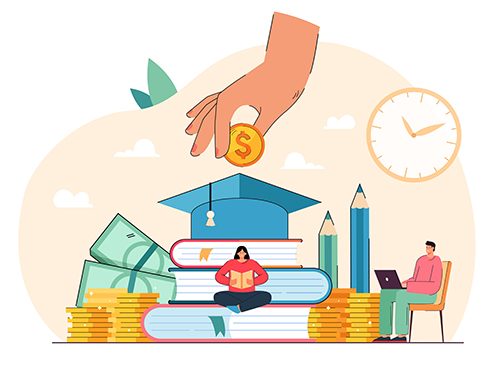 The investment that is education as two students invest in their future.