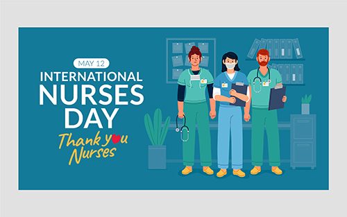 International Nurses Day banner honouring the vital contributions of nurses