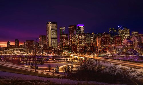 Skyline view of Calgary, Alberta