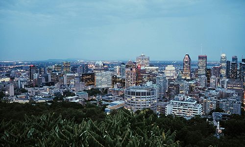 Skyline view of Montreal, Quebec