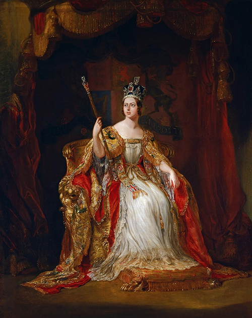 Portrait of Queen Victoria by George Hayter during her coronation