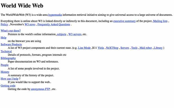 The screenshot of the first website