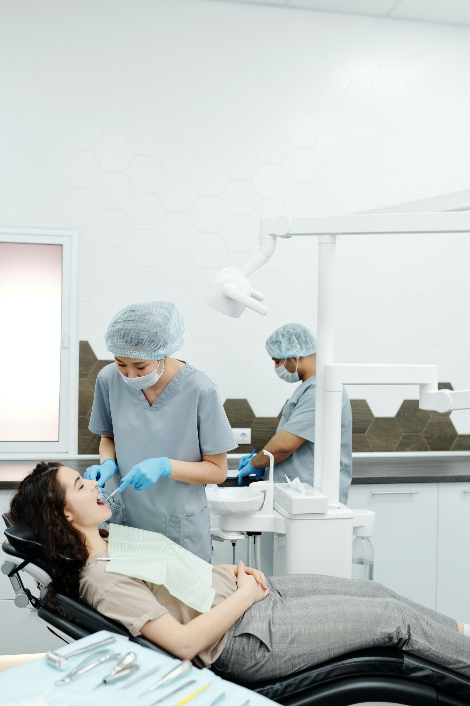 dentist attending to a patient