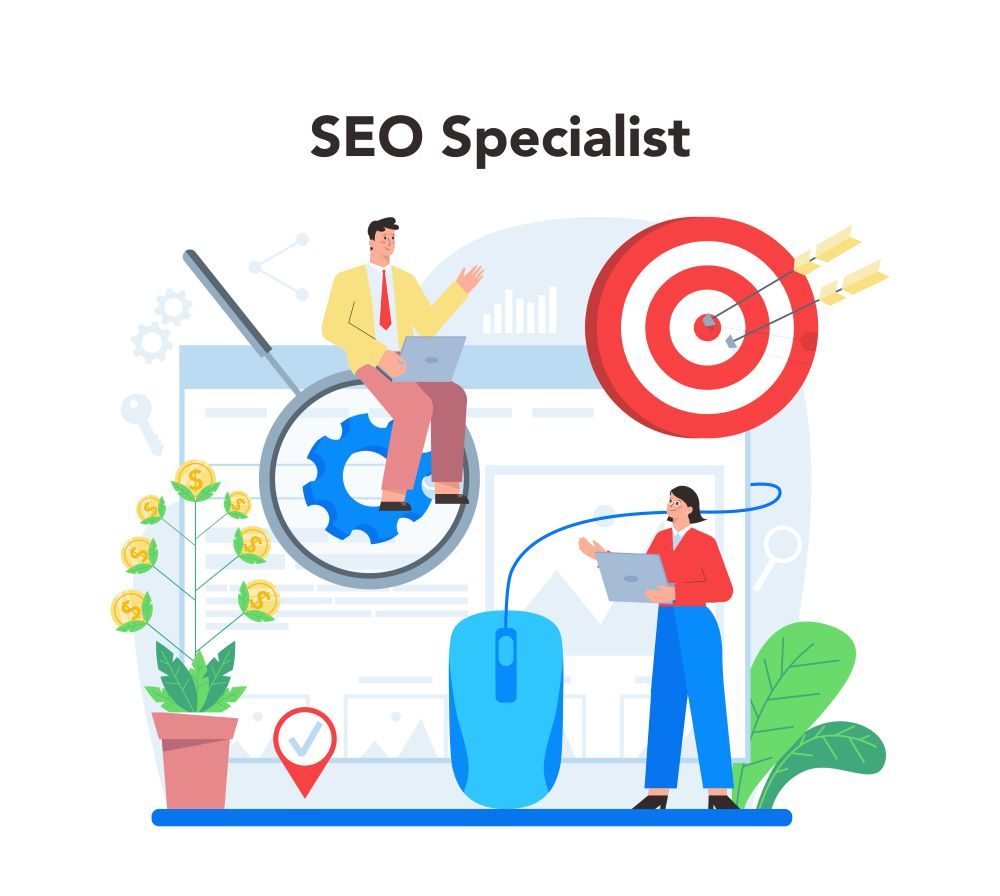 Two SEO specialist working together