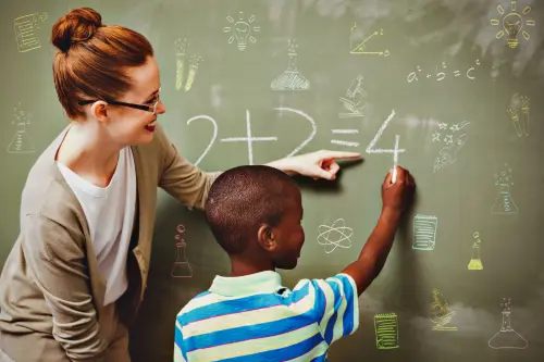 An Educational Assistant teaches Math to her young student